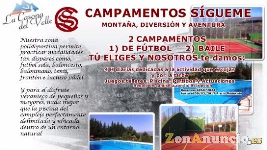 Campamento de baile o de Fútbol